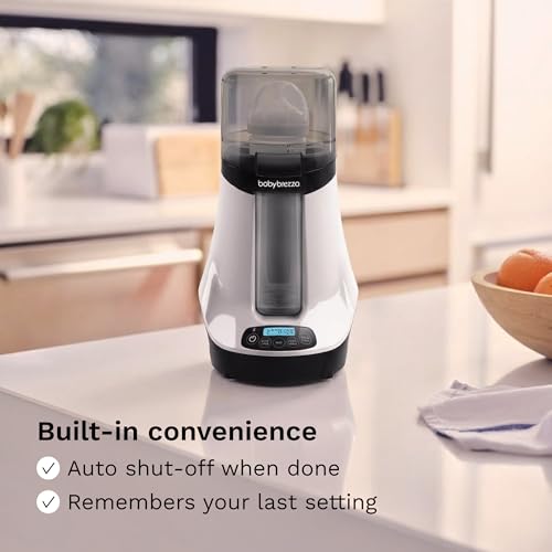 Baby Brezza Smart Baby Bottle Warmer, Breastmilk Warmer + Defroster – Free App - Different Temperatures for Breastmilk + Formula - Universal Fit for All Bottles + Milk Bags - Calentador de Biberones