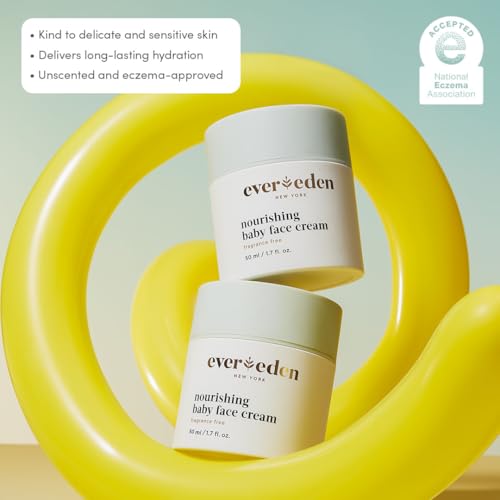 Evereden Nourishing Baby Face Cream 1.7 oz. | Non-Toxic and Fragrance-Free Face Lotion | Rich, Non-Greasy Baby Moisturizing Cream | Face Moisturizer with Clean Ingredients