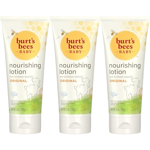Burt's Bees Baby Nourishing Lotion, Original Scent Baby Lotion - 6 Ounce Tube - Pack of 3