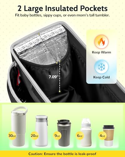 YOREPEK Large Stroller Caddy for Baby Accessories Fits UPPAbaby Vista/Cruz