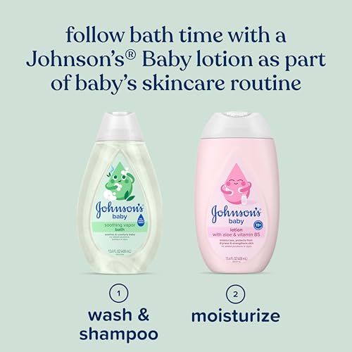 Johnson's Baby Soothing Vapor Bath with Calming Aromas to Relax Babies, Gentle No More Tears Formula, Soothes & Comforts Baby, Hypoallergenic, No Added Parabens, Sulfates & Dyes, 13.6 fl. oz
