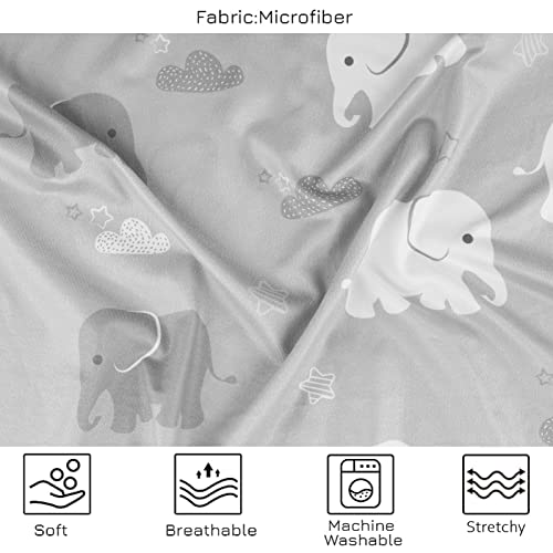 Breathable Car Seat Cover for Babies, Multi-use Cover Carseat Canopy, Soft Breastfeeding Cover, Car Seat Covers for Bbies, Boys & Girls Shower Gift, Elephant