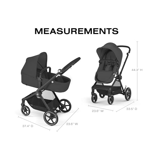 Cybex EOS 2-in-1 Stroller, Moon Black