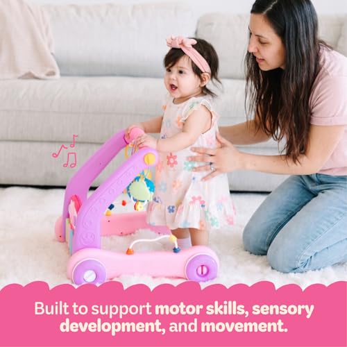 Move2Play, Kick & Play Piano Baby Mat | Grow with Me 4-in-1 | Tummy Time Play Mat, Sit-to-Stand, Musical Activity Gym & Infant Push Walker | for Babies 0-6 & 6-12 Months