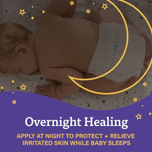A+D Overnight Healing Diaper Rash Ointment, with Vitamins, Lavender, 3.6 Oz