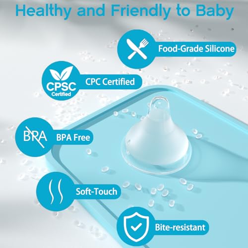 Silicone Bottle Nipples Compatible with Pigeon Bottles, Replacement Soft Nipple for Baby 1+ Months, Anti-Colic, BPA-Free, Slow Flow, Size S, 4-Pack
