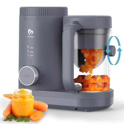 Baby Puree Maker, Steam & Blend 2-in-1, Reversible Steam Basket, One Button Use & Easy to Clean