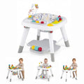 HONEY JOY Baby Bouncer Activity Center, 6-in-1 Infant Jumper & Standing Play Table w/ 360° Rotary Seat, 5 Toys, 3 Adjustable Heights, Music & Sounds, Activity Center for Babies(Gray)