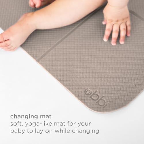 Ubbi On-the-Go Diaper Changing Baby Mat, Taupe