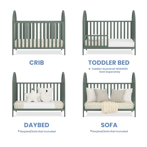 Delta Children Milano 4-in-1 Convertible Crib - Greenguard Gold Certified, Grassy Glen