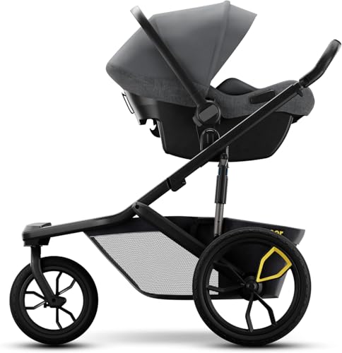 Veer Switch&Jog Jogging Stroller with Neoprene Grips | 3 Wheel All-Terrain Jogger Stroller with Switchback Seat | Shock Absorbing, Durable, Maneuverable, Collapsible