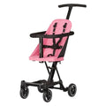 Dream On Me Coast Rider Travel Stroller, Lightweight & Compact Baby Stroller, Theme Park Approved, Book-Folding Design, Adjustable Handle, Soft-Ride Wheels, Converts to Rider & Scooter - Pink