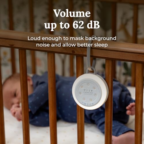 Yogasleep Hushh 2 Portable Sound Machine for Baby & Kids, New Reinforced Clip, Backlit Buttons, Night Light, 6 Soothing Natural Sounds, Easy to Use Timer, Volume Control, Toddler Lock, Noise Canceling