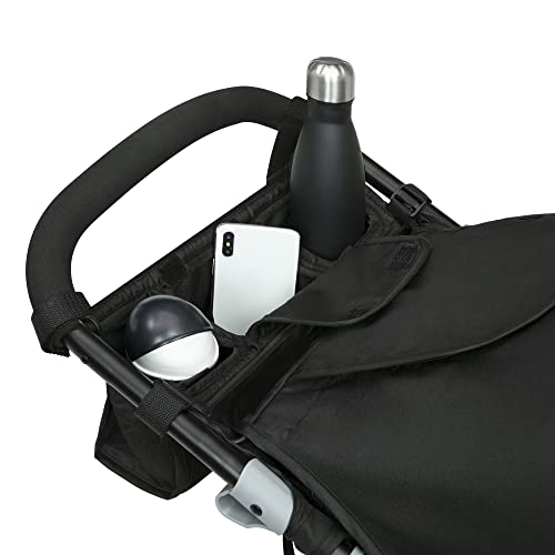 Delta Children Apollo Jogging Stroller - Shock Absorbing Frame with Large Canopy & Recline - Car Seat Compatible, Black