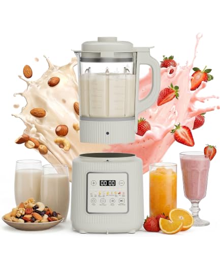 Encyclpo Nut Milk Maker Machine, 59.18 oz Automatic Nut Milk Maker with 11-in-1 Programs, Soy Milk Maker & Baby Food Maker, Detachable Glass Pitcher, Auto Clean, Delay Start, Keep Warm, LED Display