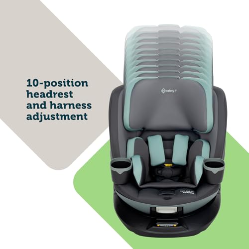 Safety 1st Turn and Go 360 ST 360 Rotating Car Seat, SafetySwivel, SecureTech Installation, All-in-One Convertible Car Seat, 3-in-1 Rear-Facing, Forward-Facing, Booster, 5-100 lbs, Siberian Caviar