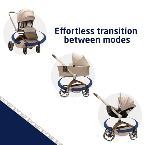 Maxi-Cosi Tana 360 Rotating Modular Stroller, Stroller and Car Seat Combo Travel System, Natural Heritage