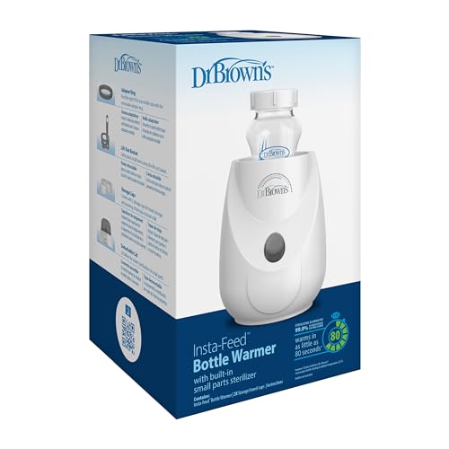 Dr. Brown's Insta-Feed Baby Bottle Warmer and Sterilizer for Baby Bottles and Baby Food Jars, BPA-Free Plastic