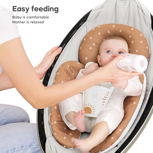 Infant Insert Compatible with 4moms Mamaroo & Graco Swing and Infant Car Seat, Stroller, Other Baby Swing, Rocker, Bouncer, Bassinet Newborn Insert Head & Body Support Cushion, Reversible Design