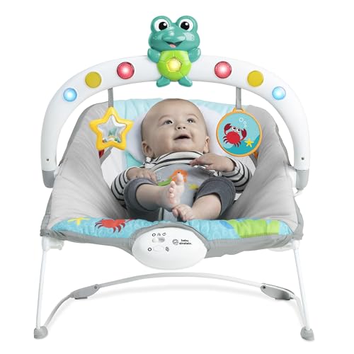 Baby Einstein Ocean Explorers Musical Bouncer Infant Seat, Kick to It Neptune, Unisex, for Ages 0-6 Months up to 20 lbs