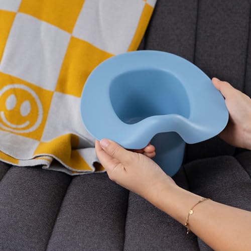 Kindsgut Elimination Communication Baby Potty – Ergonomic Infant Potty for Babies, Easy-Clean EC Potty with Splash Guard, Includes Printed EC Beginner Guide, Designed in Germany, Pigeon Blue