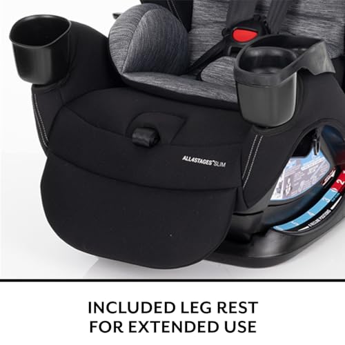 Evenflo All4Stages Slim Plus Canopy 4-in-1 Convertible Car Seat (Baker Gray)