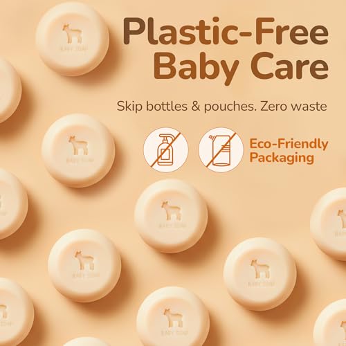 MADE IN USA Baby Soap Bar with Goat Milk and Honey - Naturally Cold Processed from Organic Ingredients - Delicate for Newborn Skin, Gift for babys, Kids, Toddlers and Adults - Handmade in USA