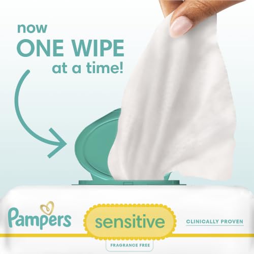 Pampers Sensitive Baby Wipes - Fragrance Free 56 Count, 1X