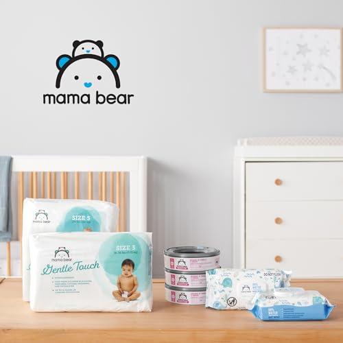 Amazon Brand - Mama Bear Blossoms Scented Diaper Pail Refills for Diaper Genie Pails with Odor Elimination, 2160 Count (8 Packs of 270 Count)