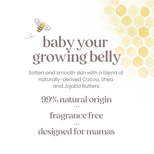 Burt's Bees Mama Belly Butter Stretch Mark Cream for Pregnancy Massages Body & Reduces Scar Appearance, Prenatal & Postnatal Tummy Skin Care, Shea Butter & Vitamin E Rich Formula, 6.5 Oz (Pack of 3)
