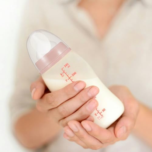 DOITOOL 3 Pcs Baby Bottle Caps Replacement Milk Bottle Lids Leak-Proof Plastic Covers Compatible with Pigeon Wide Neck Feeding Bottles 2.44X2.44X2.16 Inch