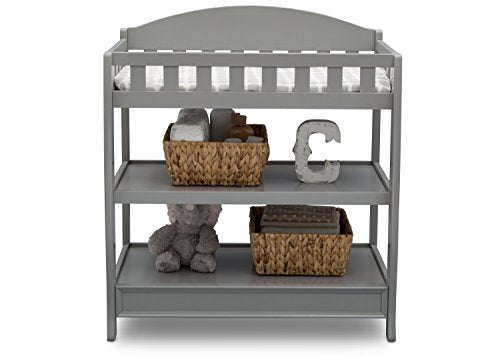 Delta Children Infant Changing Table with Pad, Grey