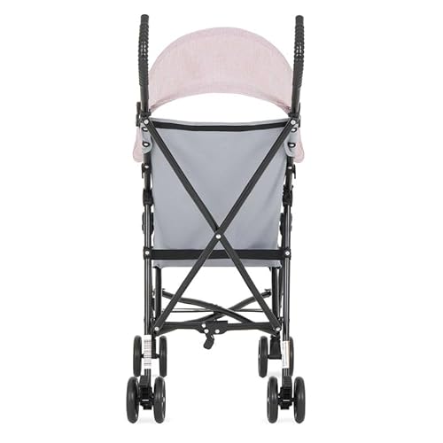 Dream On Me Aero Travel Umbrella Stroller, One-Hand Quick Fold, 3-Point Safety Harness, Dual Brakes, Adjustable Removable Canopy, Lightweight Compact & Space-Saving, for 6 to 36 Months – Pink