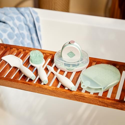 Safety 1st Baby’s 1st Spa Day Kit, Electric Ease Nail File, Soft Bath Mitt, Toddler Toothbrush, Hairbrush & Comb, Baby Grooming Set