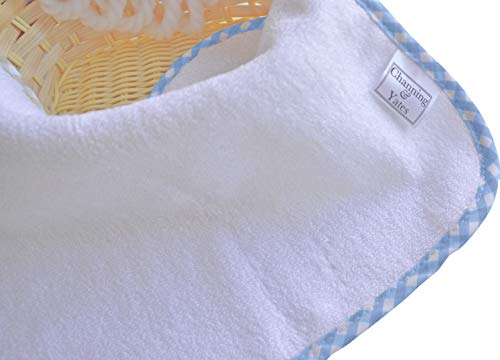 Channing & Yates - Premium Baby Washcloths - (6-Pack) Organic Baby Wash Cloths - Thick, Soft, Plush - Great for Eczema - Face Washcloths (Blue on White)