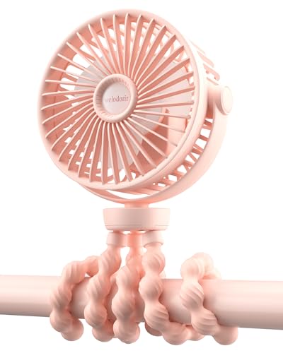 welodorir Portable Stroller Fan Rechargeable Buggy Clip on Fan