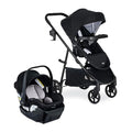 Britax Willow Brook Travel System, Car Seat Stroller Combo With Willow Infant Car Seat, Aspen Base, and Brook Stroller; ClickTight Technology, RightSize System and 4 Ways to Ride — Onyx Glacier
