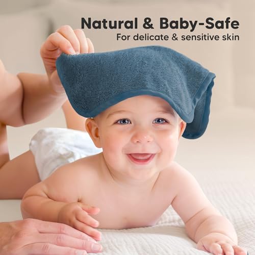 6-Pack Baby Washcloths, Soft Absorbent Washcloths for Face, Body (Depths)