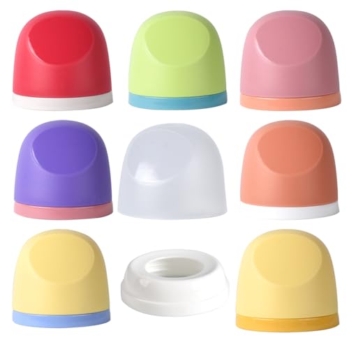 Baby Bottle Replacement Collars Rings Compatible with Pigeon 3rd Generation PPSU/PP/Glass Wide Neck Nursing Bottles, 3 Pack (Sent in Random Color)