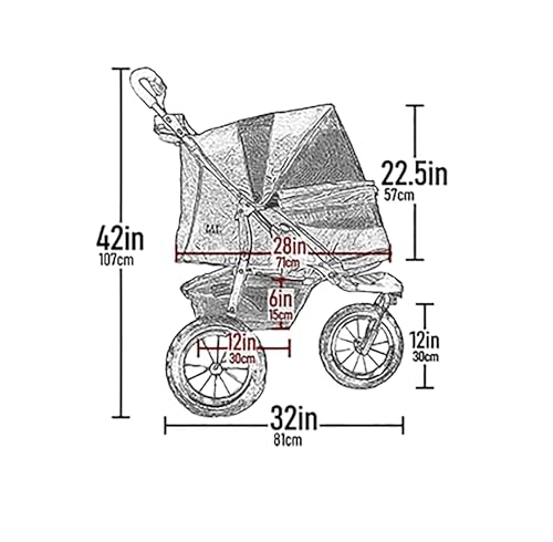 Pet Gear No-Zip NV Pet Stroller for Cats/Dogs, Zipperless Entry, Easy One-Hand Fold, Gel-Filled Tires, Plush Pad + Weather Cover Included, Orchid