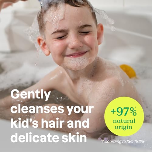 ATTITUDE Shampoo and Body Wash for Kids, EWG Verified Hair and Body Cleanser, Dermatologically Tested Soap, Plant and Mineral Based Bath Products, Vegan, Vanilla and Pear, 32 Fl Oz