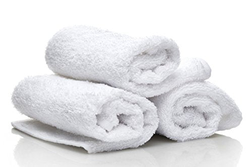 Utopia Towels 24 Pack Cotton Washcloths Set, 100% Ring Spun Cotton, Premium Quality Flannel Face Cloths, Highly Absorbent and Soft Feel Fingertip Towels, White