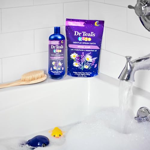 Dr Teal's Kids 3-in-1 Sleep Bubble Bath, Body Wash & Shampoo with Melatonin & Essential Oil, Lavender Scent, 20 fl oz (Pack of 3)