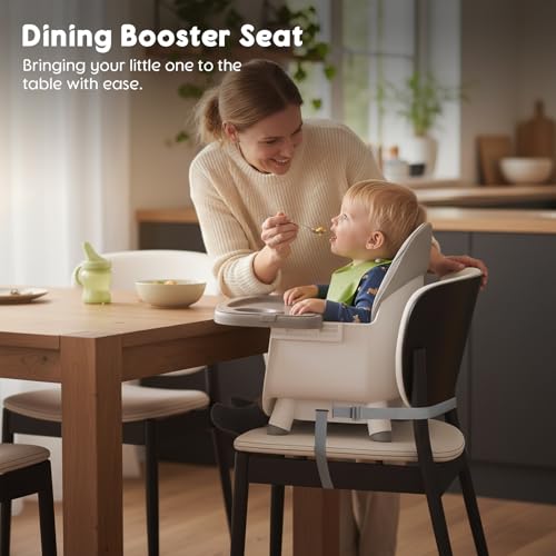 UNISWAN 6 in 1 Baby High Chair, Convertible Highchair for Babies and Toddlers (Grey)