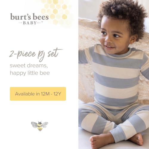 Burt's Bees Baby Organic Cotton Pajamas for Boys, Toddler PJ Set, 2-PC