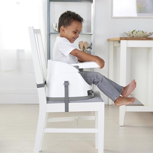 Ingenuity Baby Base 2-in-1 Booster Feeding and Floor Seat with Self-Storing Tray - Peony