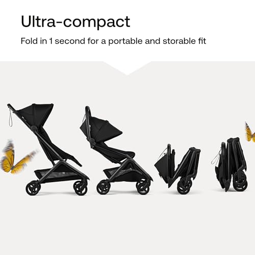 Bugaboo Butterfly 2 Ultra-Compact Travel Stroller – One-Second Fold, Airplane Carry-On Approved Lightweight Stroller with Reclining Seat, Suspension Wheels & Adjustable Footrest – Green