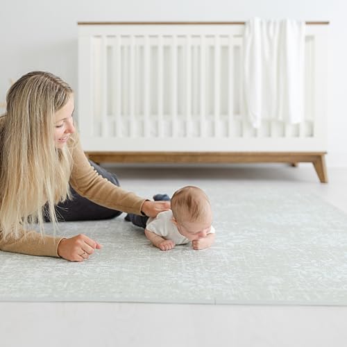 Little Landings Baby Play Mat for Floor - Eden (6x6ft) - Premium EVA Foam Play Mat for Babies & Toddlers (Ages 0-5+) - Non-Toxic Playmat for Tummy Time, Crawling & Playroom - Stylish & Comfortable