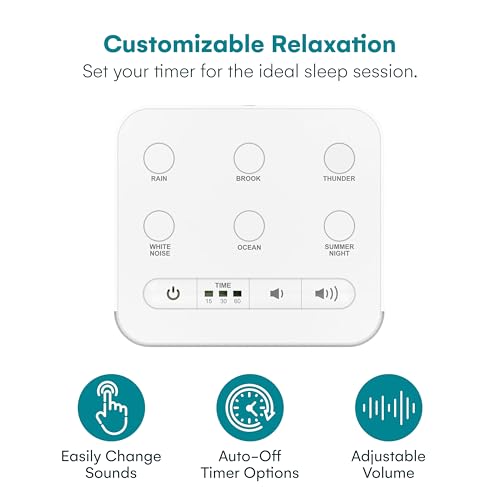 Big Red Rooster Sleep Sound Machine - White Noise Device for Kids and Babies with Rain and Nature Sounds - Portable Noise Cancellation for Nap Time, Bedroom, Nursery, or Office - 4x4x3 in