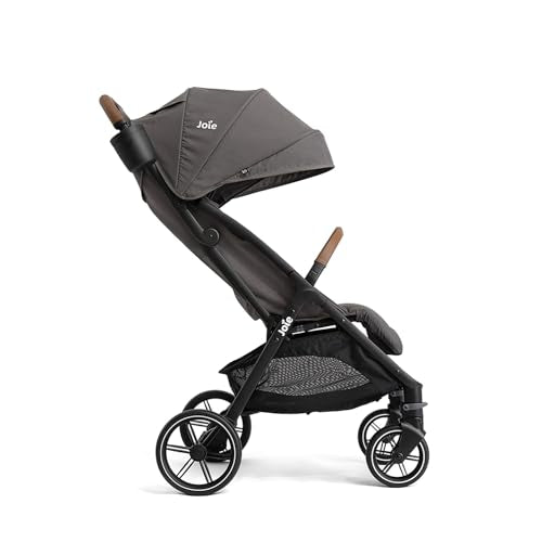Joie Baby, Nutmeg and Rue Travel System – Travel Friendly Compact Stroller with Automatic Fold, Lightweight Car Seat & Anti-Rebound Base (Thunder)